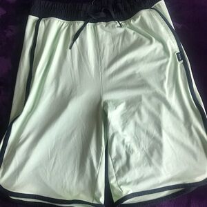 Abercrombie Kids Light Green Athletic Shorts with Black Trim NWOT